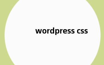 wordpress css