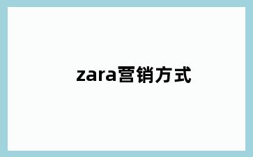zara营销方式