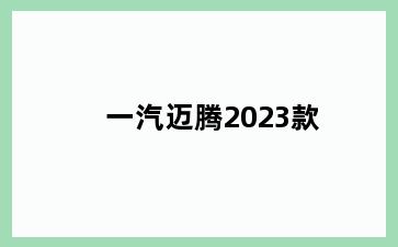 一汽迈腾2023款