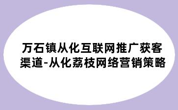 万石镇从化互联网推广获客渠道-从化荔枝网络营销策略