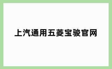 上汽通用五菱宝骏官网