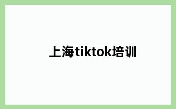 上海tiktok培训