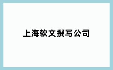 上海软文撰写公司