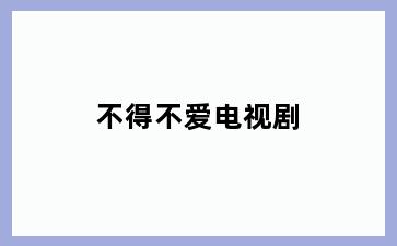 不得不爱电视剧