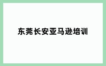 东莞长安亚马逊培训