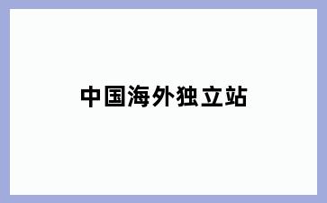 中国海外独立站