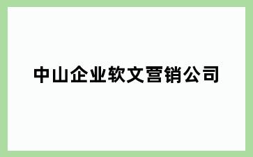 中山企业软文营销公司