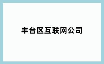 丰台区互联网公司