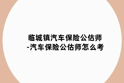 临城镇汽车保险公估师-汽车保险公估师怎么考
