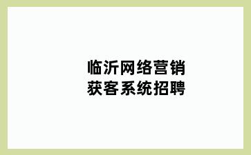 临沂网络营销获客系统招聘