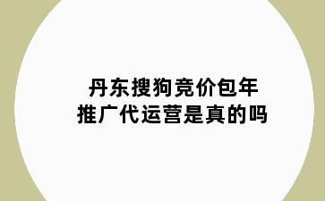 丹东搜狗竞价包年推广代运营是真的吗