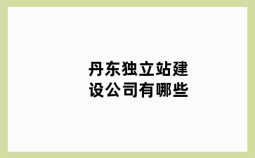 丹东独立站建设公司有哪些