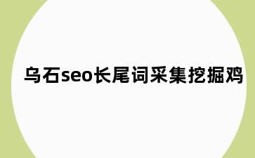 乌石seo长尾词采集挖掘鸡