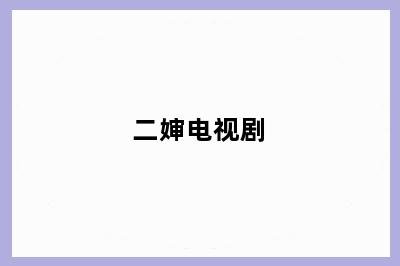 二婶电视剧
