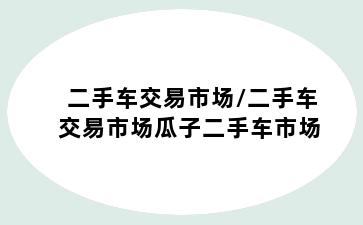 二手车交易市场/二手车交易市场瓜子二手车市场