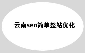 云南seo简单整站优化