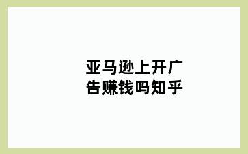 亚马逊上开广告赚钱吗知乎
