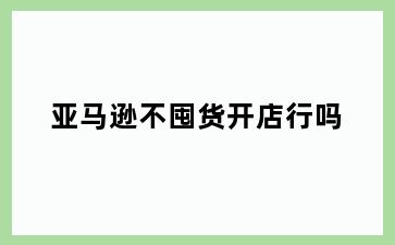亚马逊不囤货开店行吗