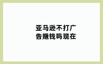 亚马逊不打广告赚钱吗现在