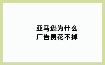 亚马逊为什么广告费花不掉