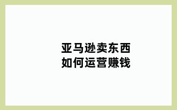 亚马逊卖东西如何运营赚钱