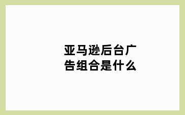 亚马逊后台广告组合是什么