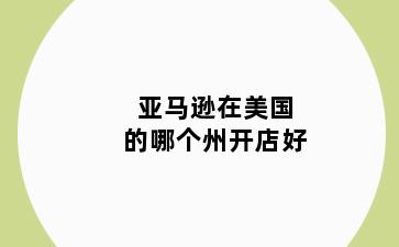 亚马逊在美国的哪个州开店好