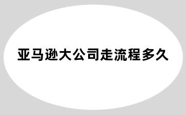 亚马逊大公司走流程多久