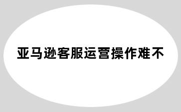 亚马逊客服运营操作难不