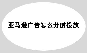 亚马逊广告怎么分时投放