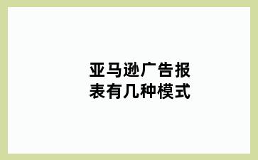 亚马逊广告报表有几种模式