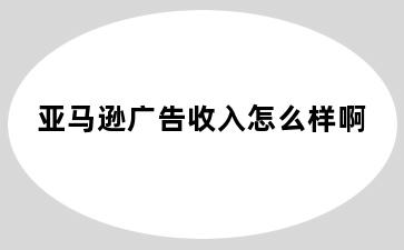 亚马逊广告收入怎么样啊