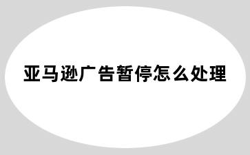 亚马逊广告暂停怎么处理