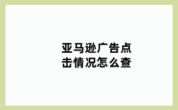 亚马逊广告点击情况怎么查
