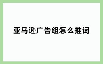 亚马逊广告组怎么推词