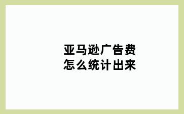 亚马逊广告费怎么统计出来