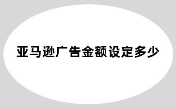 亚马逊广告金额设定多少