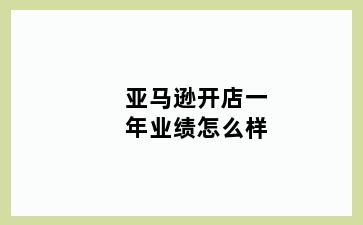 亚马逊开店一年业绩怎么样