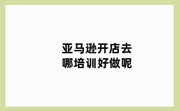 亚马逊开店去哪培训好做呢