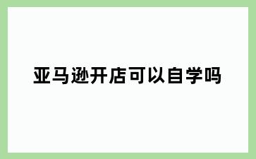 亚马逊开店可以自学吗