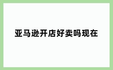 亚马逊开店好卖吗现在