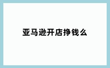 亚马逊开店挣钱么