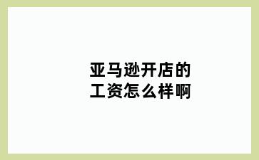亚马逊开店的工资怎么样啊