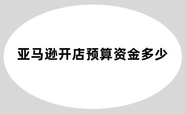 亚马逊开店预算资金多少