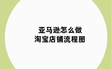 亚马逊怎么做淘宝店铺流程图