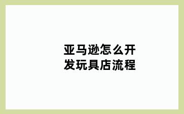 亚马逊怎么开发玩具店流程