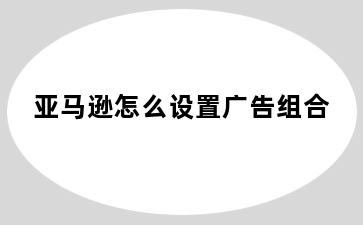 亚马逊怎么设置广告组合