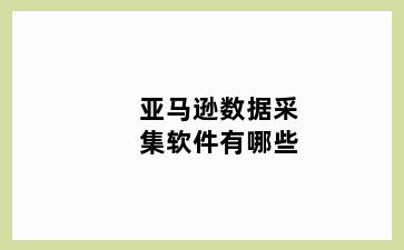 亚马逊数据采集软件有哪些