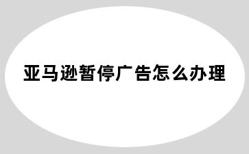亚马逊暂停广告怎么办理