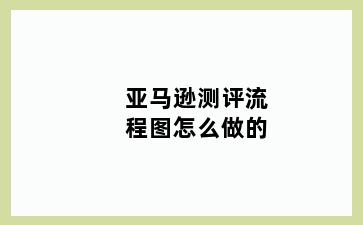 亚马逊测评流程图怎么做的